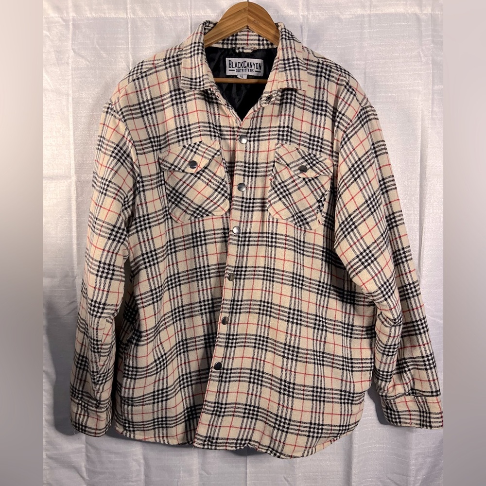 Black Canyon shocket plaid tan, red black XL